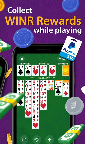 Solitaire - Make Money  [МОД Бесконечные деньги] Screenshot 2