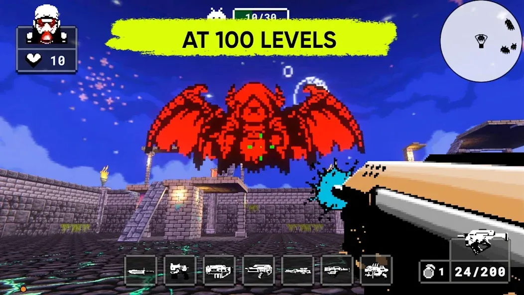 Doomsday pixel shooter 3d (Дум пиксельный шутер 3D)  [МОД Много монет] Screenshot 3