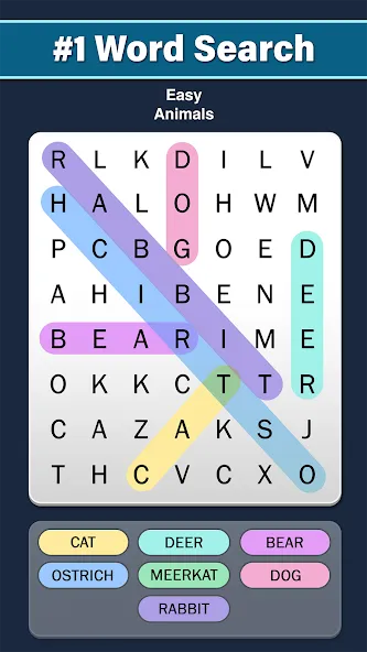 Word Search: Word Find (Ворд Срч)  [МОД Много денег] Screenshot 1