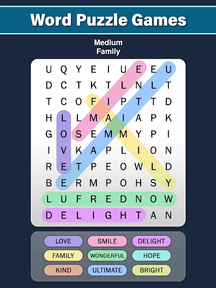 Word Search: Word Find (Ворд Срч)  [МОД Много денег] Screenshot 5