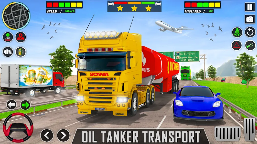 Offroad Oil Tanker Truck Games (Оффроуд Игры на машинецистерне для нефти)  [МОД Меню] Screenshot 1