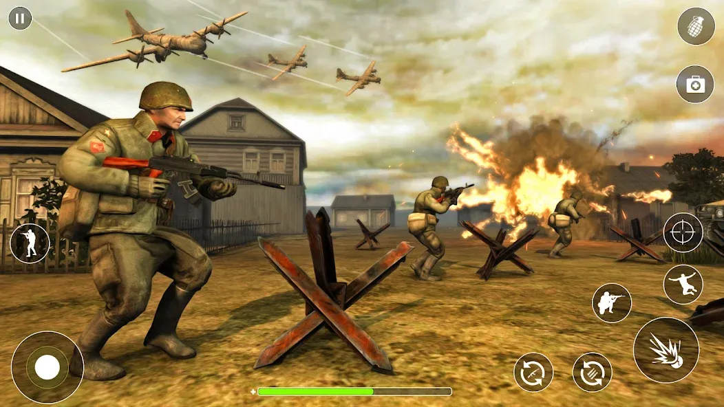 WW2 Survival Shooter :Gun fire (Вторая Мировая Война  )  [МОД Menu] Screenshot 1