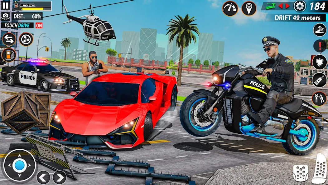 Police Moto Bike Chase Crime (Полицейская мотоциклетная погоня за преступником)  [МОД Mega Pack] Screenshot 3