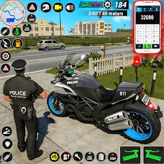 Скачать взлом Police Moto Bike Chase Crime (Полицейская мотоциклетная погоня за преступником)  [МОД Mega Pack] на Андроид