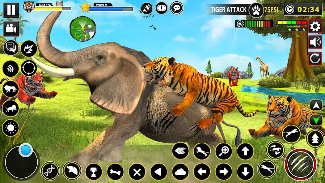 Tiger Simulator Lion games 3D (Тигровый Симулятор Игр Льва 3D)  [МОД Много денег] Screenshot 3