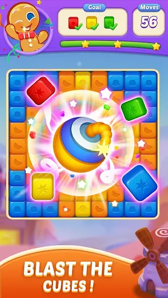 Candy Blast Fever:Cubes Crush (Кенди Бласт Фивер)  [МОД Unlimited Money] Screenshot 3