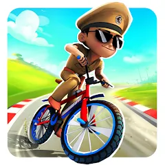 Скачать взлом Little Singham Cycle Race (Литл Сингам Велосипедная Гонка)  [МОД Много денег] на Андроид