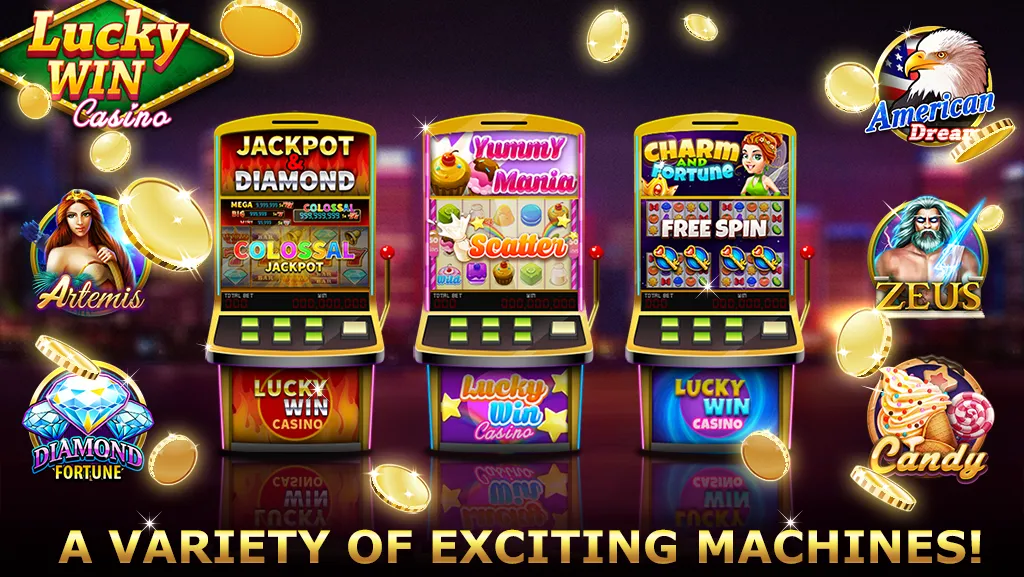 Lucky Win Casino™ SLOTS GAME (Лаки Вин казино СЛОТЫ ИГРА)  [МОД Бесконечные монеты] Screenshot 2