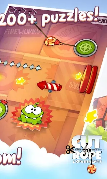 Cut the Rope: Experiments (Кат зе Роуп)  [МОД Menu] Screenshot 2