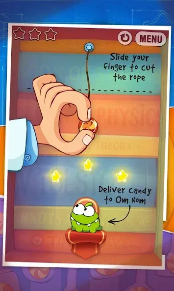 Cut the Rope: Experiments (Кат зе Роуп)  [МОД Menu] Screenshot 5