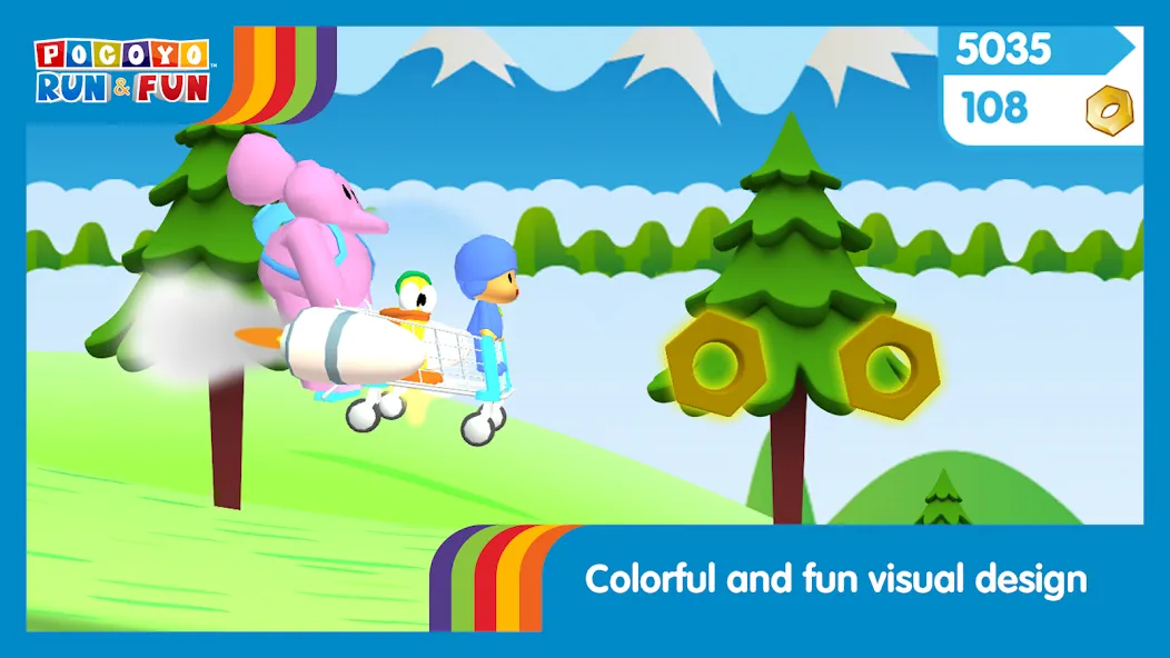 Pocoyo Run & Fun: Cartoon Jump  [МОД Все открыто] Screenshot 5