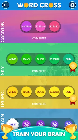 Word Cross: Offline Word Games  [МОД Все открыто] Screenshot 4