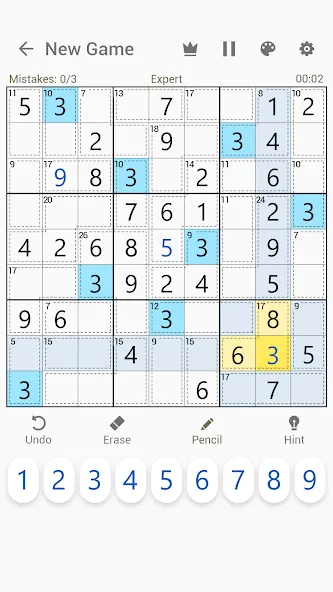 Killer Sudoku - Sudoku Puzzles  [МОД Unlocked] Screenshot 3