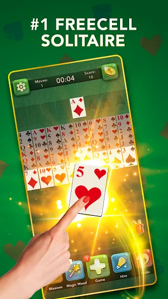 FreeCell Classic Card Game (ФриСел Классическая карточная игра)  [МОД Много денег] Screenshot 3