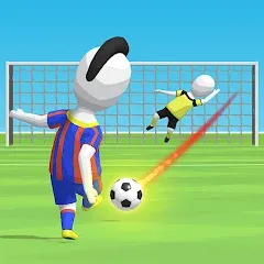 Скачать взлом Stickman Freekick: Soccer game  [МОД Много денег] на Андроид