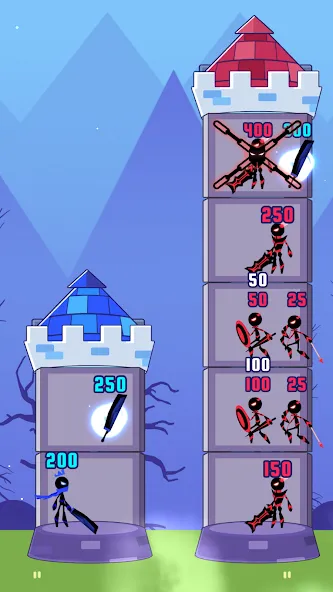 Hero Castle War: Tower Attack (Хиро Касл Вар)  [МОД Бесконечные деньги] Screenshot 2