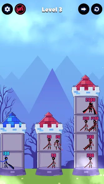 Hero Castle War: Tower Attack (Хиро Касл Вар)  [МОД Бесконечные деньги] Screenshot 3