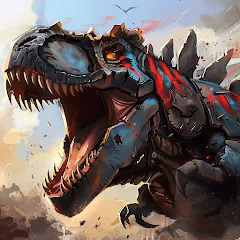 Скачать взлом Mech War: Jurassic Dinosaur (Мех Батл)  [МОД Unlocked] на Андроид