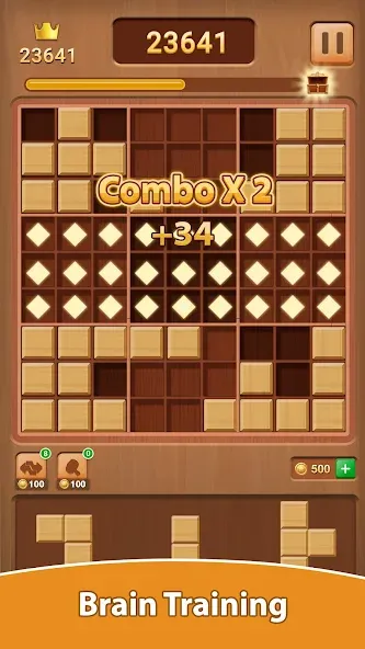 Wood Block Puzzle (Вуд Блок Пазл)  [МОД Unlocked] Screenshot 2