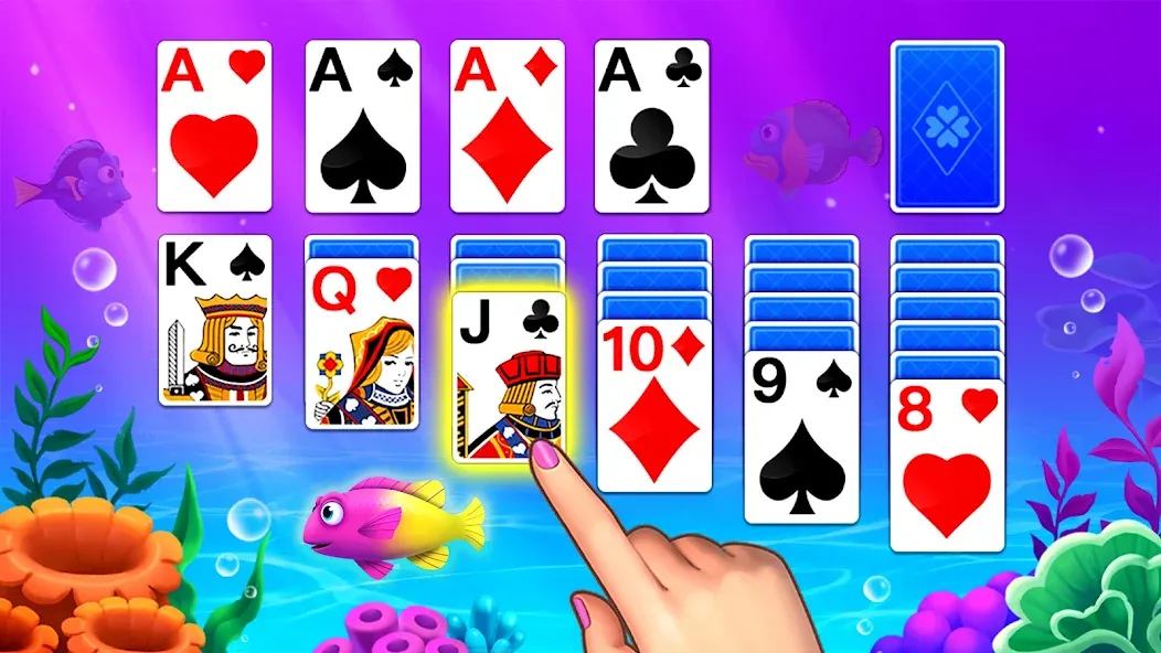 Solitaire Ocean  [МОД Много денег] Screenshot 3