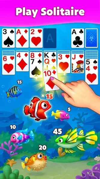 Solitaire Fish  [МОД Бесконечные деньги] Screenshot 1