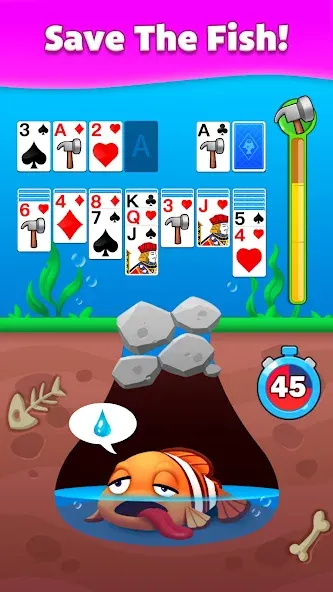 Solitaire Fish  [МОД Бесконечные деньги] Screenshot 2