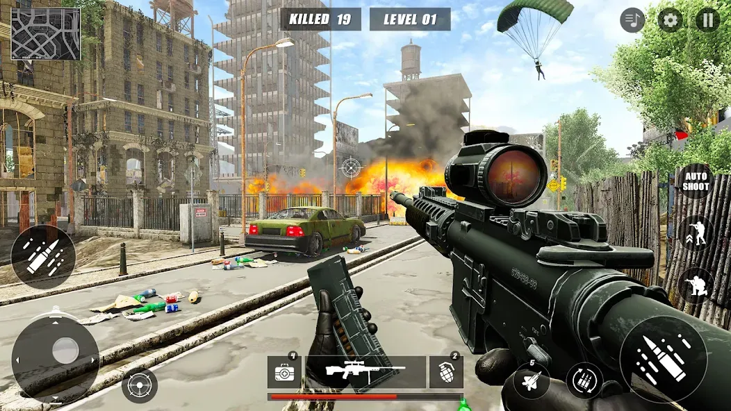 Code of Sniper 3D Gun Shooting  [МОД Unlimited Money] Screenshot 2