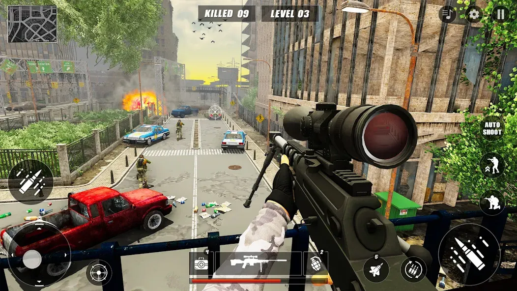 Code of Sniper 3D Gun Shooting  [МОД Unlimited Money] Screenshot 4