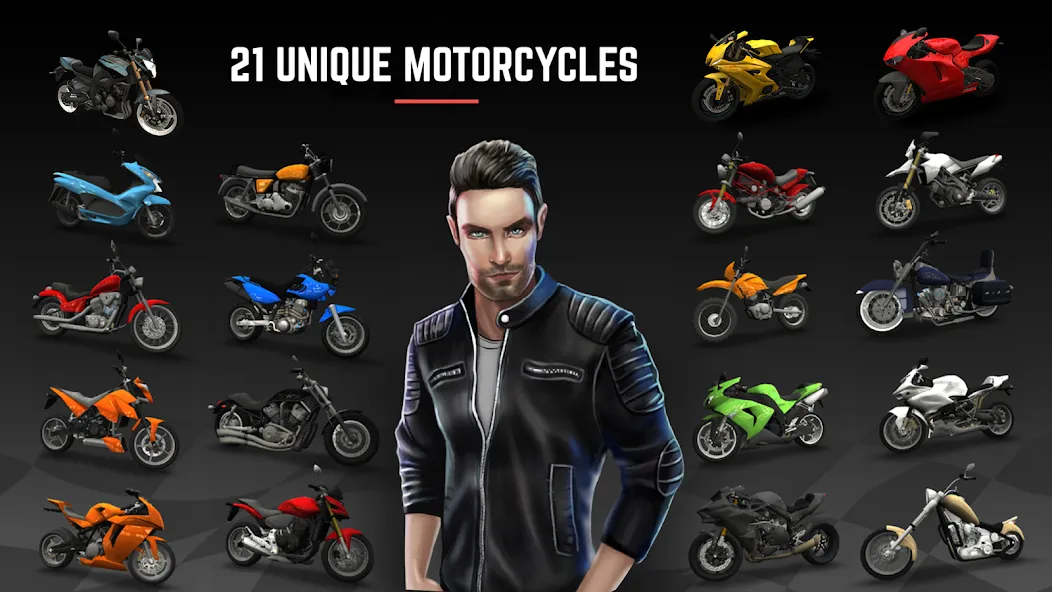 Racing Fever: Moto (Рейсинг Фивер)  [МОД Много денег] Screenshot 2