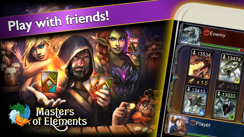 Masters of Elements－Online CCG  [МОД Бесконечные монеты] Screenshot 4