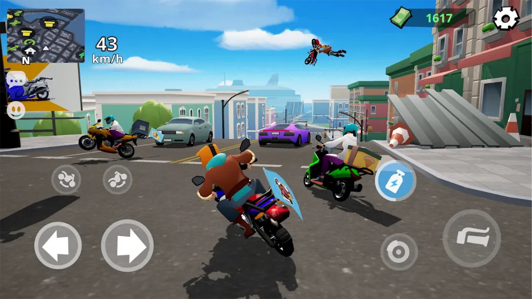 Moto City: Mad Bike Delivery (Мото Сити)  [МОД Unlimited Money] Screenshot 2