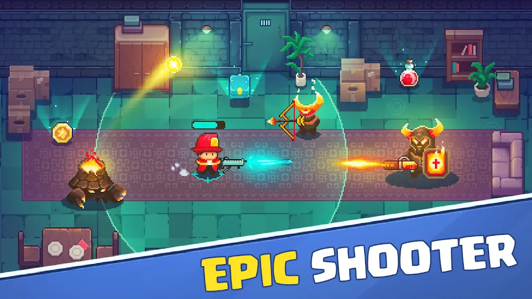 Firefighter: pixel shooter  [МОД Unlocked] Screenshot 1