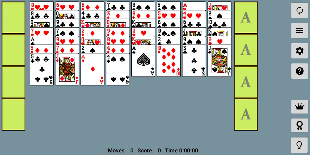 FreeCell with Leaderboards (Фрикел с таблицей лидеров)  [МОД Бесконечные монеты] Screenshot 1