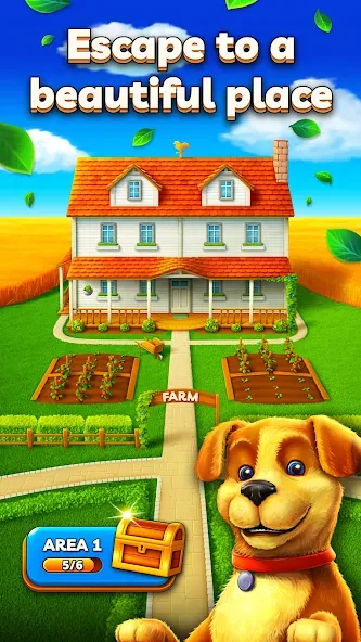 Joey's Farm - Tile Match  [МОД Бесконечные монеты] Screenshot 3