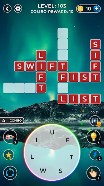 WOW4:Word Connect Offline Word (ВАУ 4)  [МОД Бесконечные деньги] Screenshot 1