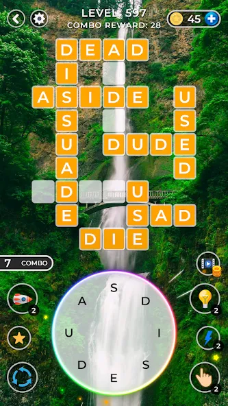 WOW4:Word Connect Offline Word (ВАУ 4)  [МОД Бесконечные деньги] Screenshot 5