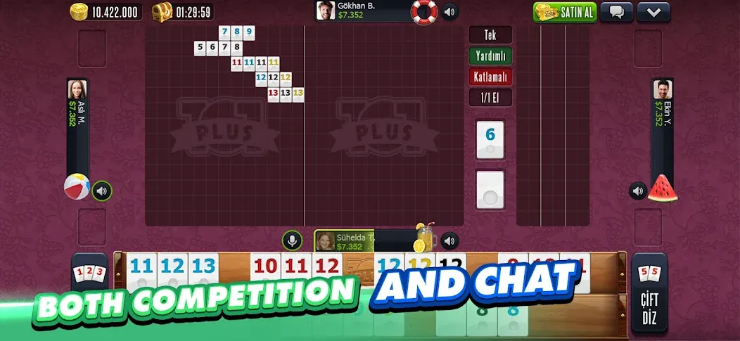 101 Okey Plus Rummy Board Game  [МОД Бесконечные монеты] Screenshot 5