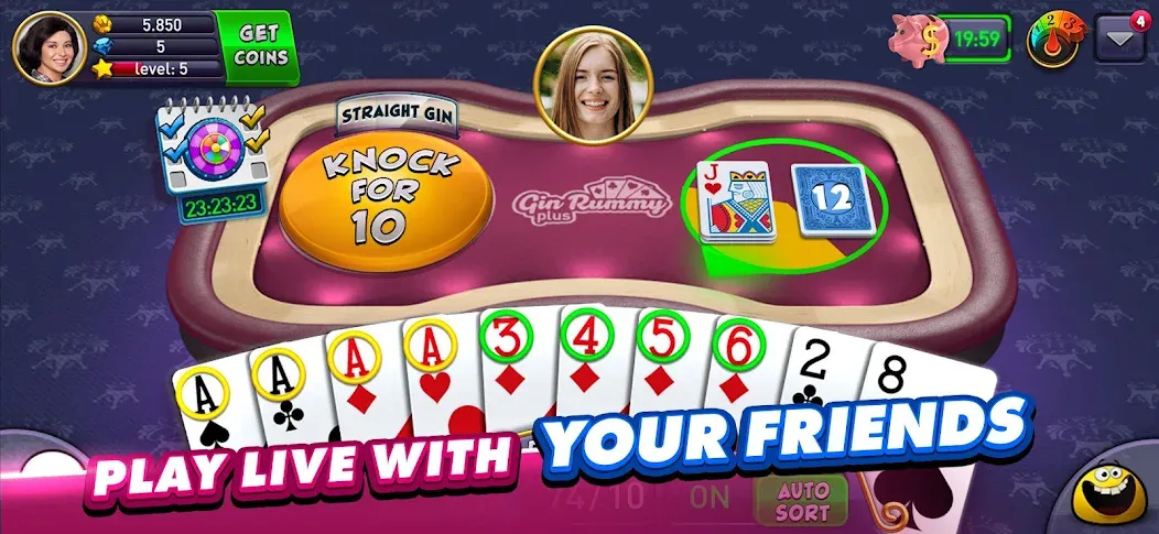 Gin Rummy Plus: Fun Card Game (Джин Рамми Плюс)  [МОД Unlimited Money] Screenshot 3