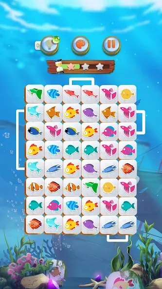 Mahjong Connect Fish World (Мацзян Коннект Рыбный Мир)  [МОД Menu] Screenshot 3