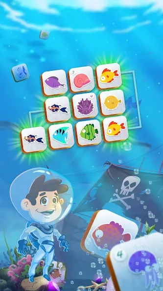 Mahjong Connect Fish World (Мацзян Коннект Рыбный Мир)  [МОД Menu] Screenshot 4