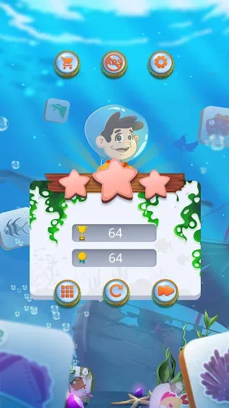 Mahjong Connect Fish World (Мацзян Коннект Рыбный Мир)  [МОД Menu] Screenshot 5