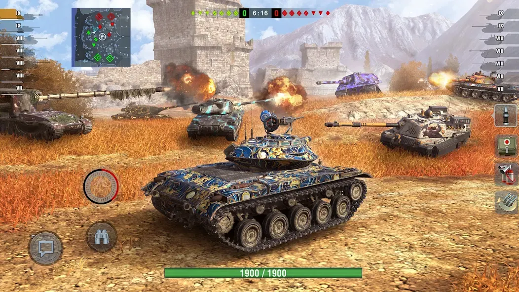 World of Tanks Blitz (Ворлд оф Танкс Блиц ПВП)  [МОД Unlocked] Screenshot 4