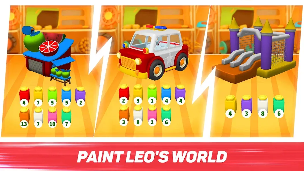 Leo Runner: car games for kids  [МОД Много монет] Screenshot 3