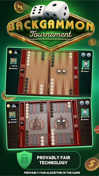 Backgammon Tournament  [МОД Unlocked] Screenshot 1