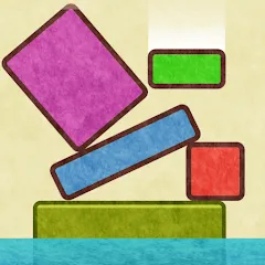 Скачать взлом Drop Stack Block Stacking Game (Дроп Стэк блочная игра с укладкой блоков)  [МОД Много монет] на Андроид