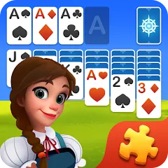 Скачать взлом Solitaire Jigsaw Puzzle (Солитер Пазл)  [МОД Бесконечные монеты] на Андроид