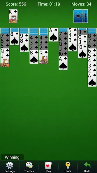 Spider Solitaire - Card Games  [МОД Menu] Screenshot 1