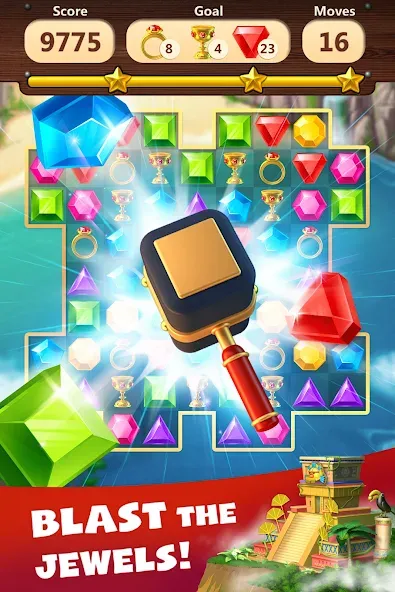 Jewels Planet - Match 3 Puzzle  [МОД Menu] Screenshot 2