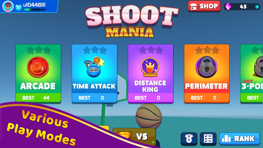 Shoot Challenge Basketball (Шут Челлендж Баскетбол)  [МОД Бесконечные деньги] Screenshot 2